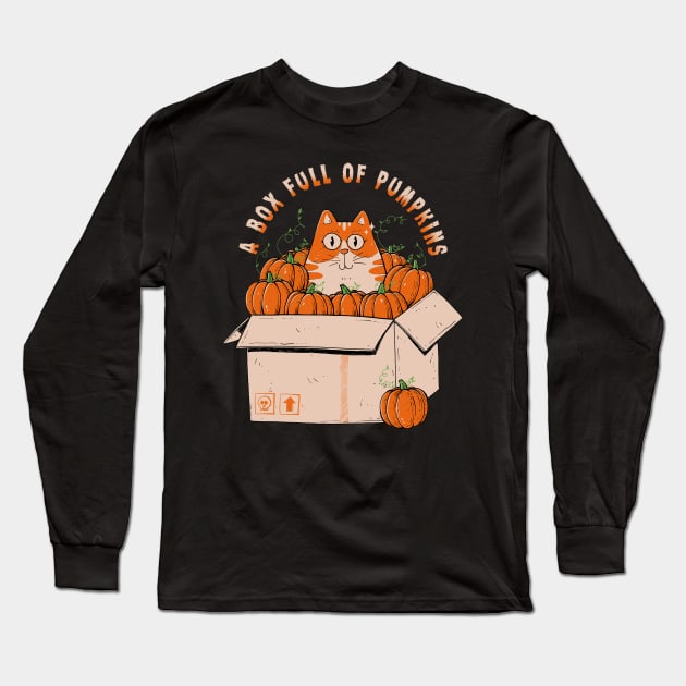 A Box Full of Pumpkins Long Sleeve T-Shirt by GODZILLARGE